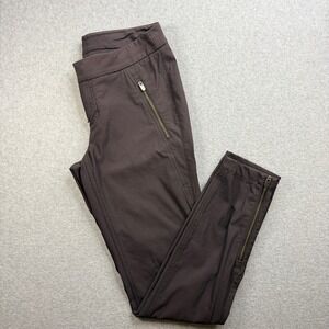 Athleta Highline Hybrid Cargo Tight Womens 4 Brown Excellent Ankle Zip Pants
